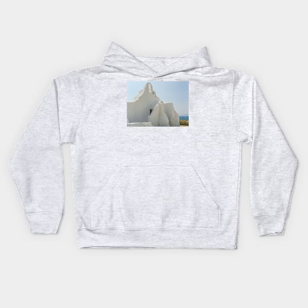 Church of Panagia Paraportiani, Mykonos Kids Hoodie by Parafull